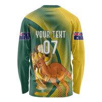 Australia Socceroos WC2026 Custom Long Sleeve Shirt Golden Champions - Wonder Print Shop