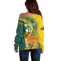 Australia Socceroos WC2026 Custom Off Shoulder Sweater Golden Champions - Wonder Print Shop