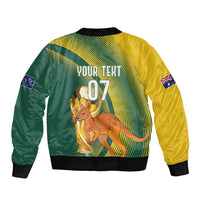Australia Socceroos WC2026 Custom Sleeve Zip Bomber Jacket Golden Champions - Wonder Print Shop