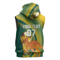 Australia Socceroos WC2026 Custom Sleeveless Hoodie Golden Champions - Wonder Print Shop