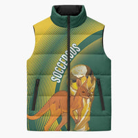 Australia Socceroos WC2026 Custom Sleeveless Puffer Jacket Golden Champions - Wonder Print Shop