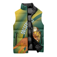 Australia Socceroos WC2026 Custom Sleeveless Puffer Jacket Golden Champions - Wonder Print Shop