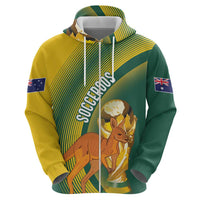 Australia Socceroos WC2026 Custom Zip Hoodie Golden Champions - Wonder Print Shop