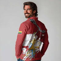 Poland-Lithuania Folk Patterns Long Sleeve Polo Shirt