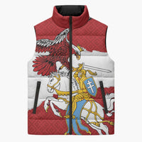 Poland-Lithuania Folk Patterns Sleeveless Puffer Jacket