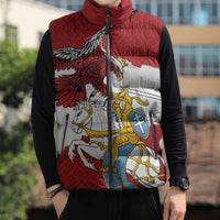 Poland-Lithuania Folk Patterns Sleeveless Puffer Jacket