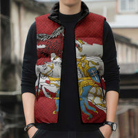 Poland-Lithuania Folk Patterns Sleeveless Puffer Jacket