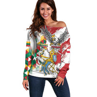 Poland-Lithuania Vytis and Royal Eagle Off Shoulder Sweater