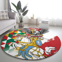Poland-Lithuania Vytis and Royal Eagle Round Carpet
