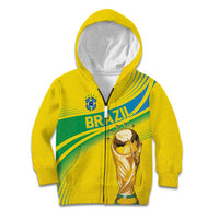 Brazil WC2026 Personalized Kid Hoodie Pentacampeón Canaries