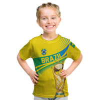 Brazil WC2026 Personalized Kid T Shirt Pentacampeón Canaries