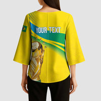 Brazil WC2026 Personalized Kimono Sleeve Blouse Pentacampeón Canaries