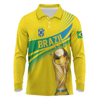Brazil WC2026 Personalized Long Sleeve Polo Shirt Pentacampeón Canaries