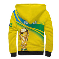 Brazil WC2026 Personalized Sherpa Hoodie Pentacampeón Canaries