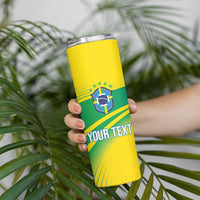 Brazil WC2026 Personalized Skinny Tumbler Pentacampeón Canaries