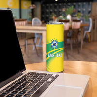 Brazil WC2026 Personalized Skinny Tumbler Pentacampeón Canaries