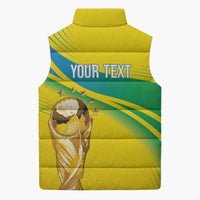 Brazil WC2026 Personalized Sleeveless Puffer Jacket Pentacampeón Canaries