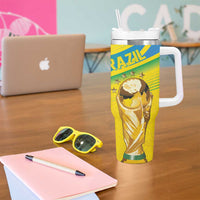 Brazil WC2026 Personalized Tumbler With Handle Pentacampeón Canaries