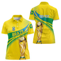 Brazil WC2026 Personalized Women Polo Shirt Pentacampeón Canaries