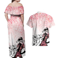 Kentucky Horse Racing Couples Matching Off Shoulder Maxi Dress and Hawaiian Shirt Derby Girls Pink Out LT7 - Wonder Print Shop