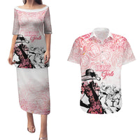 Kentucky Horse Racing Couples Matching Puletasi and Hawaiian Shirt Derby Girls Pink Out LT7 - Wonder Print Shop