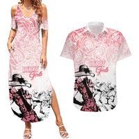 Kentucky Horse Racing Couples Matching Summer Maxi Dress and Hawaiian Shirt Derby Girls Pink Out LT7 - Wonder Print Shop