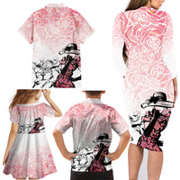 Kentucky Horse Racing Family Matching Long Sleeve Bodycon Dress and Hawaiian Shirt Derby Girls Pink Out LT7 - Wonder Print Shop