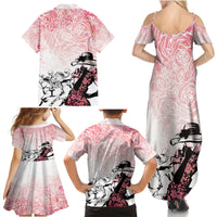 Kentucky Horse Racing Family Matching Summer Maxi Dress and Hawaiian Shirt Derby Girls Pink Out - Wonder Print Shop