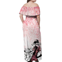 Kentucky Horse Racing Off Shoulder Maxi Dress Derby Girls Pink Out - Wonder Print Shop