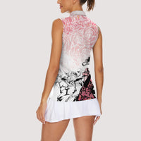 Kentucky Horse Racing Women Sleeveless Polo Shirt Derby Girls Pink Out - Wonder Print Shop