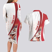 Personalized Greenland Couples Matching Long Sleeve Bodycon Dress and Hawaiian Shirt Tupilaks Inspired