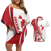Personalized Greenland Couples Matching Off Shoulder Short Dress and Hawaiian Shirt Tupilaks Inspired