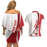 Personalized Greenland Couples Matching Off Shoulder Short Dress and Hawaiian Shirt Tupilaks Inspired