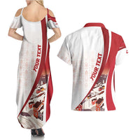 Personalized Greenland Couples Matching Summer Maxi Dress and Hawaiian Shirt Tupilaks Inspired