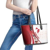 Personalized Greenland Leather Tote Bag Tupilaks Inspired
