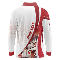 Personalized Greenland Long Sleeve Polo Shirt Tupilaks Inspired