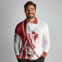Personalized Greenland Long Sleeve Polo Shirt Tupilaks Inspired