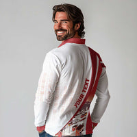 Personalized Greenland Long Sleeve Polo Shirt Tupilaks Inspired