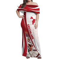 Personalized Greenland Off Shoulder Maxi Dress Tupilaks Inspired