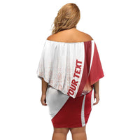 Personalized Greenland Off Shoulder Short Dress Tupilaks Inspired