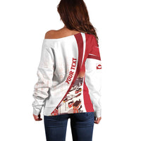 Personalized Greenland Off Shoulder Sweater Tupilaks Inspired