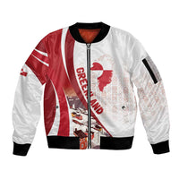 Personalized Greenland Sleeve Zip Bomber Jacket Tupilaks Inspired