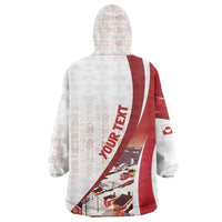 Personalized Greenland Wearable Blanket Hoodie Tupilaks Inspired