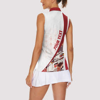 Personalized Greenland Women Sleeveless Polo Shirt Tupilaks Inspired