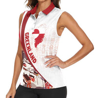 Personalized Greenland Women Sleeveless Polo Shirt Tupilaks Inspired