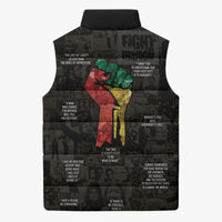 Juneteenth Black History Sleeveless Puffer Jacket Inspirational Quotes Collage