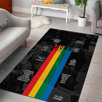 Juneteenth 2026 Black History Area Rug Freedom Quotes Collage