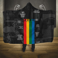 Juneteenth 2026 Black History Hooded Blanket Freedom Quotes Collage