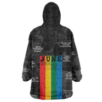 Juneteenth 2026 Black History Wearable Blanket Hoodie Freedom Quotes Collage