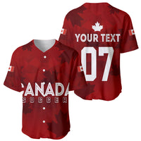 Personalised Canada Soccer Baseball Jersey Women's WC 2023 Maple Style LT7 - Wonder Print Shop
